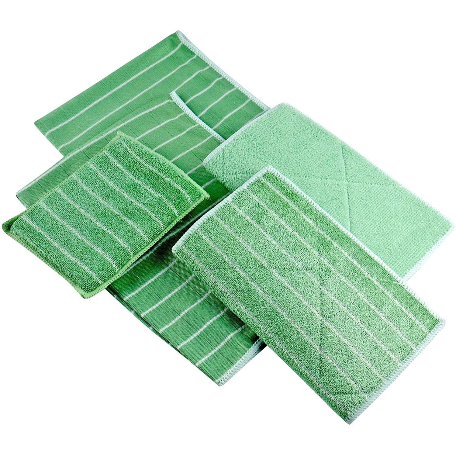 25x20cm chiffons à vaisselle 100% en bambou lingettes nettoyantes convient pour la laque brillante et le cuir chiffons hypoallergéniques lavables Ensemble de 6 chiffons en bamboo à multi-usages 